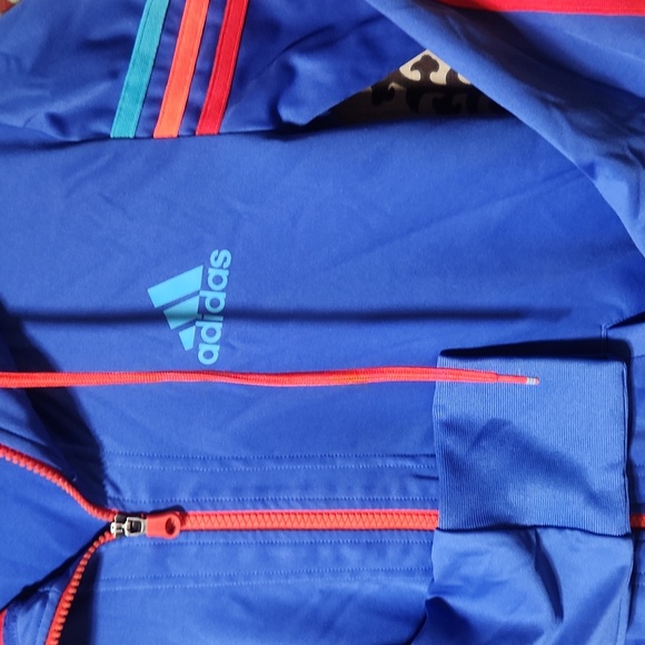 Adidas Retro Arcade Stripe Full Zip Hoodie Track Jacket Athleisure Woman Medium - Picture 3 of 7